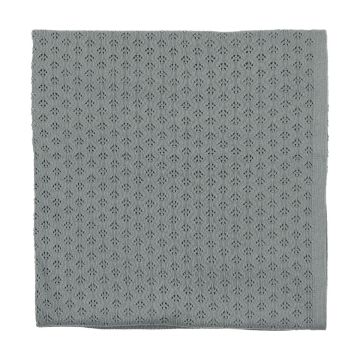 Mema Knits Dove Pointelle Blanket For Jumper Footie