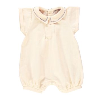 Bebe Organic Milo Romper Pearl Lace