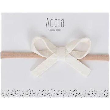 Adora Mini Ribbon Bow Headband Ivory