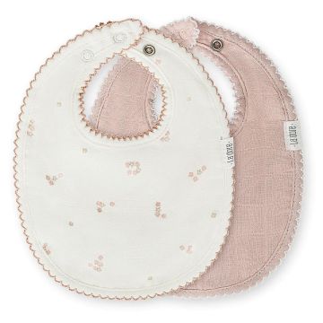 Adora Muslin Bib- Mini Flower Blush
