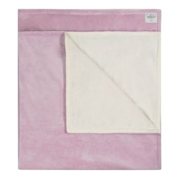 Swaddle Bee MinkyBee Stroller Blanket ~ Dusty Lavender/Ivory