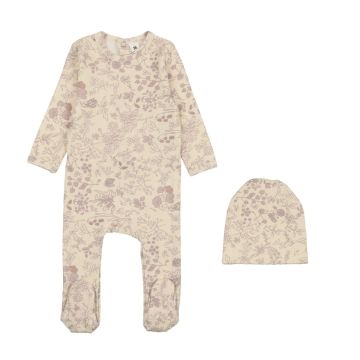 Bonjoy Lilac Print Footie Set