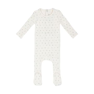 Mini Label Ivory Petal Pointelle Floral Footie 