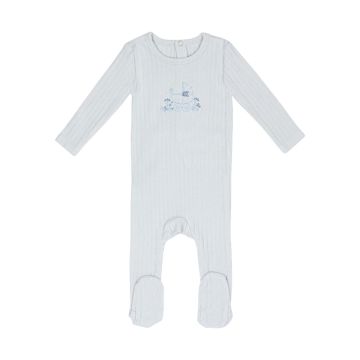 Mini Label Embroidered Carriage-Boys Footie