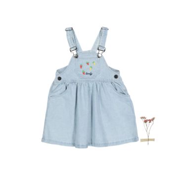 Lovely Littles The Denim Dress - Berry Red