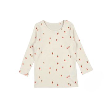 Lovely Littles The Printed LS Tee - Berry Red