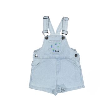 Lovely Littles The Denim Short Overall - Rasberry Blue