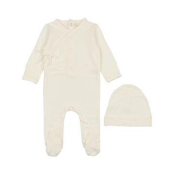Lilette Brushed Cotton Wrapover Footie Set Classic