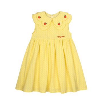 JellyMallow Heart Cherry Scallap Dress