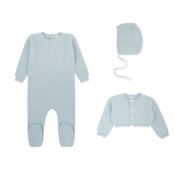 Daisy Knit Footie And Shrug Set