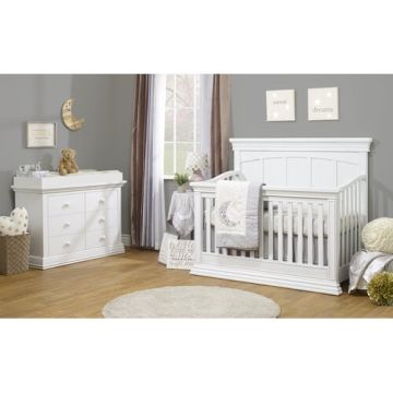 Sorelle Modesto 4-in-1 Convertible Crib in White 