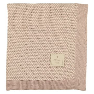 Mon Tresor Two-Tone Knit Blanket Mushroom