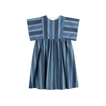 Madam Ti Blue Stripe Dress