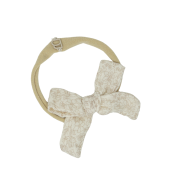 Bandeau Muslin Baby Nylon Band Cream/ Beige Floral