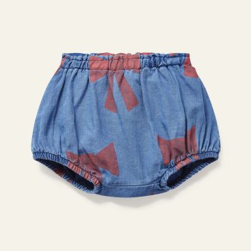 Wynken MINI BOW COTTON TWILL BLOOMERS