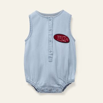 Wynken MINI WOVEN DENIM ROMPER Pale Denim