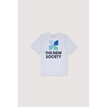The New Society Mykonos T-shirt Grey Melange