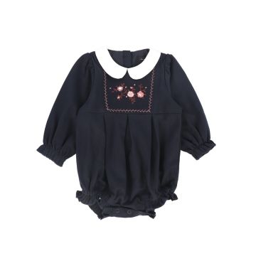 Bamboo Wool Embroidered Romper 