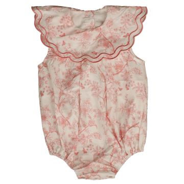 NOMA TOILE PRINT BABY ROMPER Coral