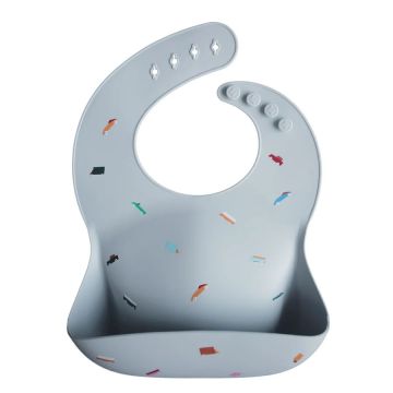 Mushie Silicone Baby bib-Retro Cars