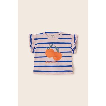 Cozmo Striped Ruffle Print Baby T-shirt