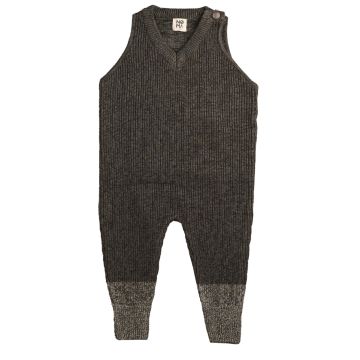 Noma Marled Romper with Shoulder Buttons Olive
