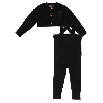 Noma Cable Knit Baby Set Ink