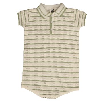 NOMA BABY STRIPE ROMPER Sage