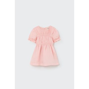 My Little Cozmo Linen baby dress crystal Pink