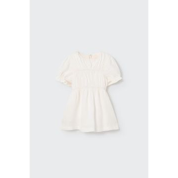 My Little Cozmo Linen baby dress ivory