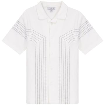 Kix Ponte Stitched Top White/Smoke