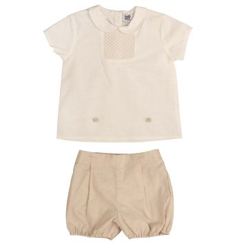 NOMA SOLID SHIRT 2PC SMOCKED BIB