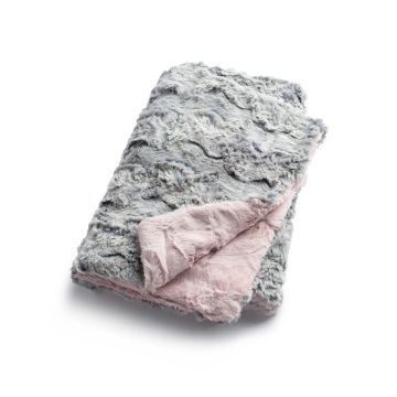 Zandino Plush Baby Blanket Oliver Silver/Light Pink