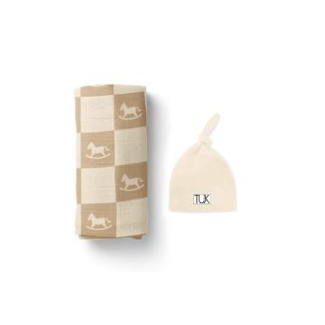 TUK Rocking Horse Swaddle/Beanie Set