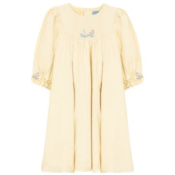 Pompomme Pintuck Dress Pale Banana