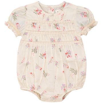 Pompomme Neon Floral Printed Romper