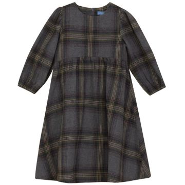 Pompomme PLAID DRESS Grey