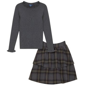 Pompomme PLAID SET Grey