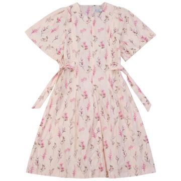 Pompomme SIDE BOWS FLORAL DRESS Pink