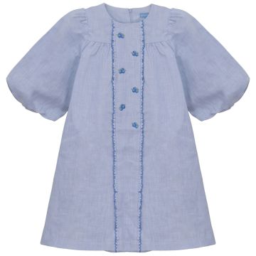 Pompomme BLUEBERRY EMBROIDERED DRESS