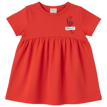 MINI P TAB DRESS Red