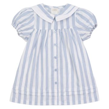 Pompomme SAILOR STRIPED DRESS Blue/White