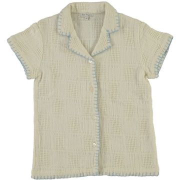Bebe Organic Sky Shirt Natural Squares