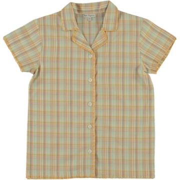 Bebe Organic Gio Shirt Lagoon Checks