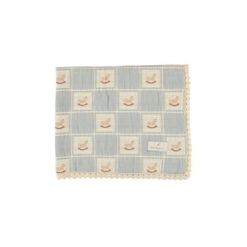 Bebe Organic Rocking Horse Blanket Blue