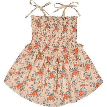 Louis Louise Eden Cotton Bouquet Dress Nude/Orange