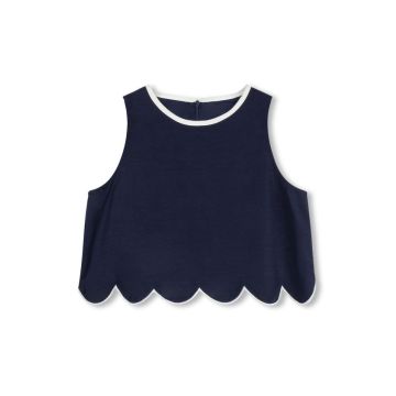 Mallory & Merlot Scallop Trim Vest 