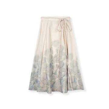 Mallory & Merlot Linen Floral Print Rope Belt Skirt 