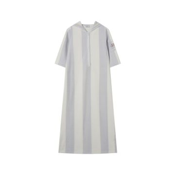Coco Blanc Long Terry Robe Striped