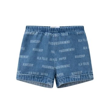 Coco Blanc Denim Printed Shorts